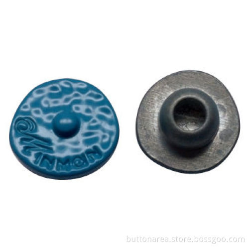 Metal alloy rivet with painting